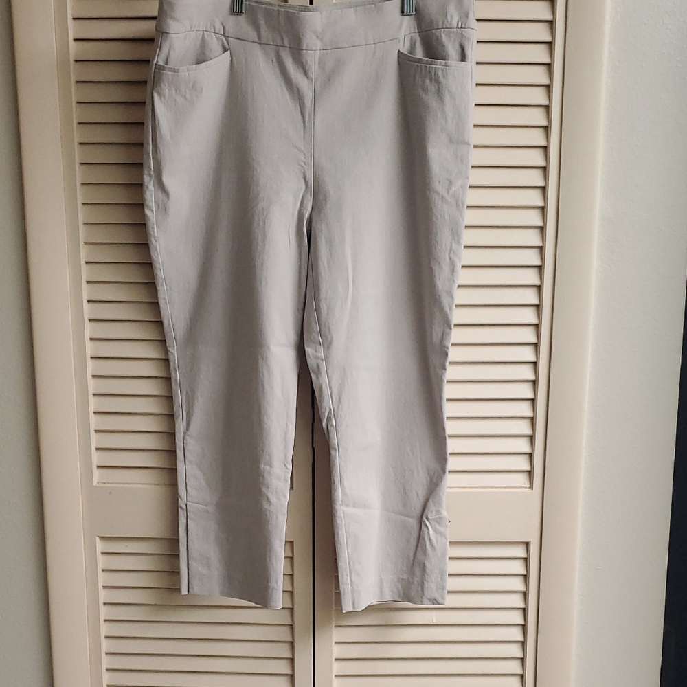 Chico's Beige Pull-On Ankle Pants